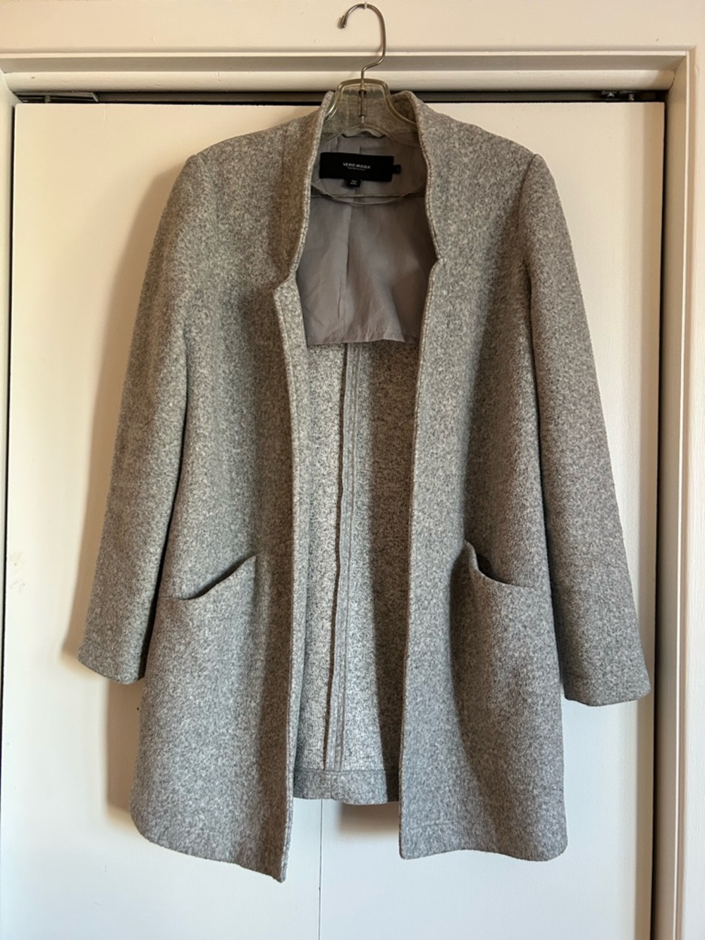 Vero Moda Gray Dafny Brushed 3/4 Jacket